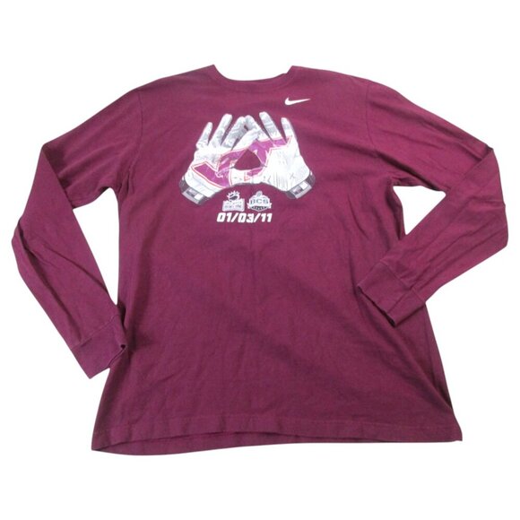 Texas State Bobcats Shirt Men XL Burgundy Nike NCAA Football Sports Standard Fit - Picture 1 of 9